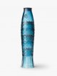 Fish Stacking Glass Tumblers, Set of 4, 220ml, Teal